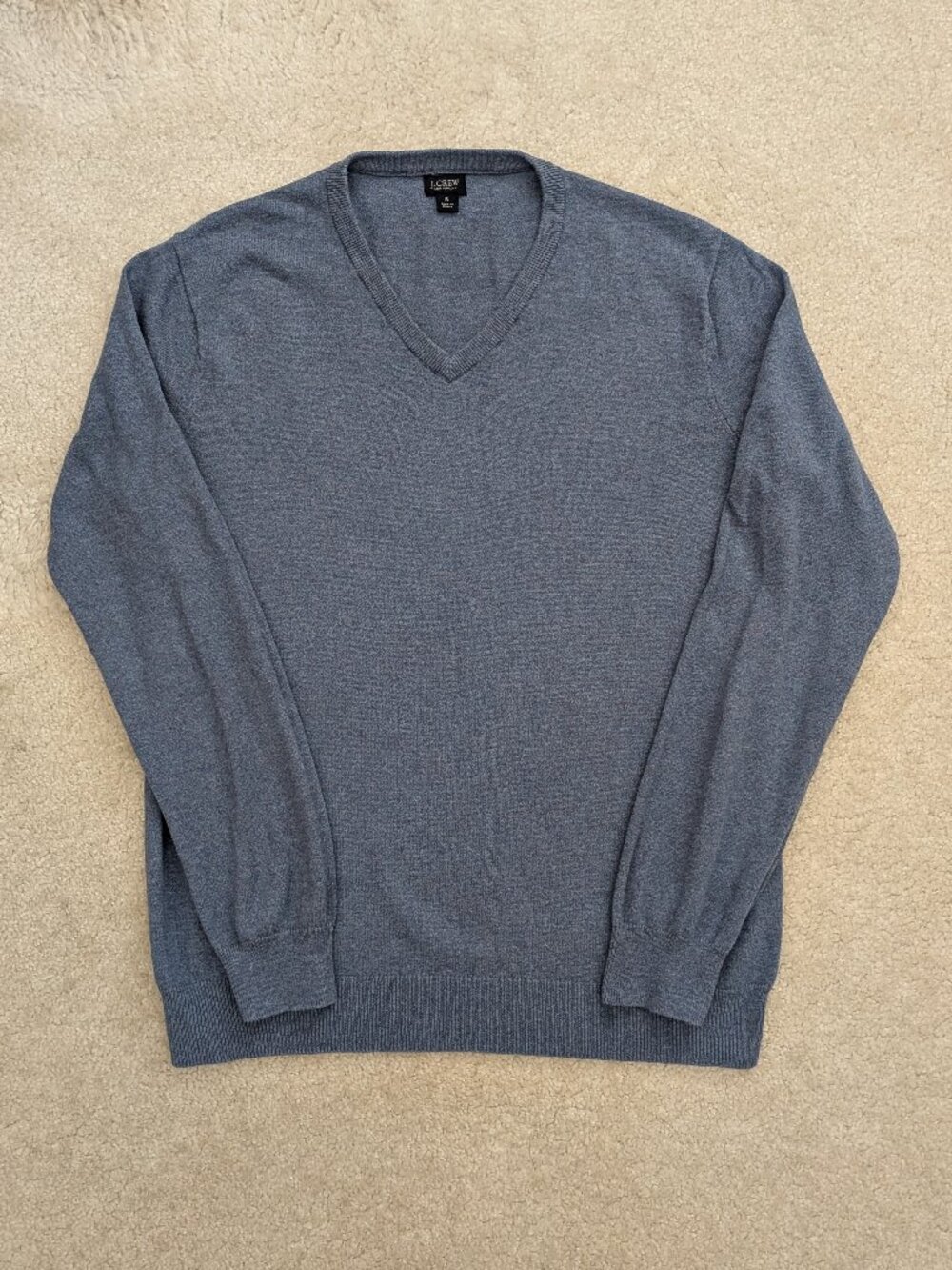 J.Crew cotton-cashmere blend blue sweater small